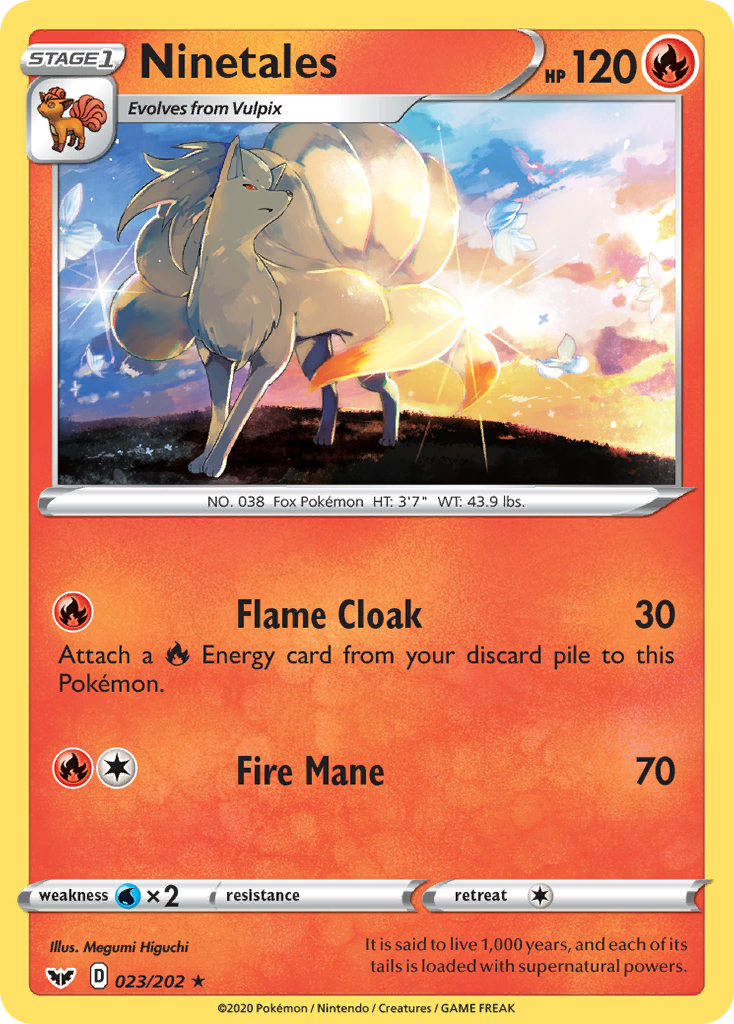 Ninetales — illustrated card