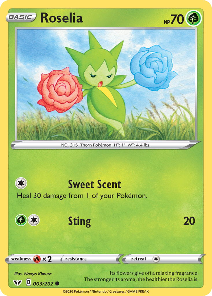 Roselia — illustrated card