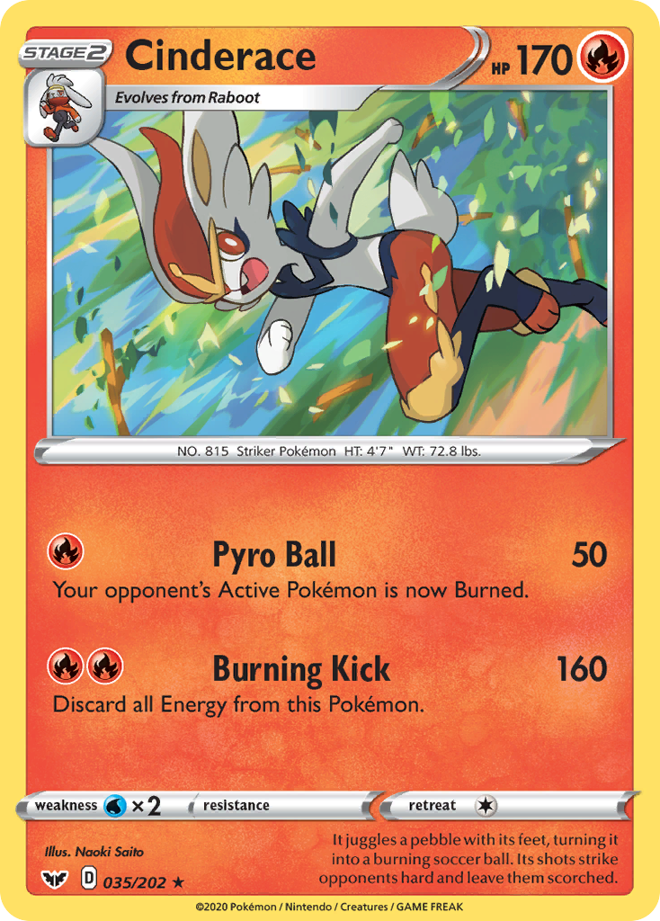 Cinderace — illustrated card