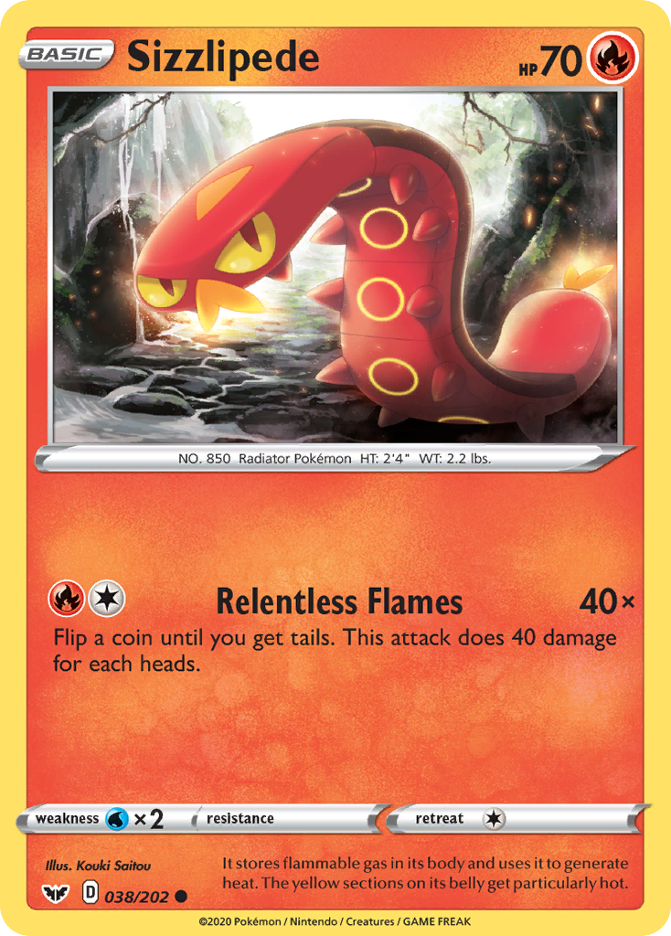 Sizzlipede — illustrated card
