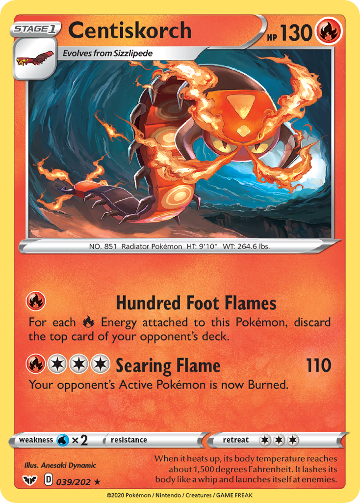Centiskorch — illustrated card