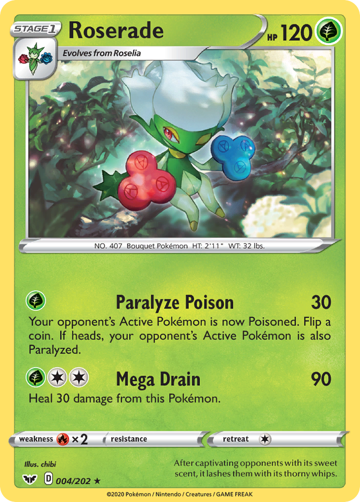 Roserade — illustrated card