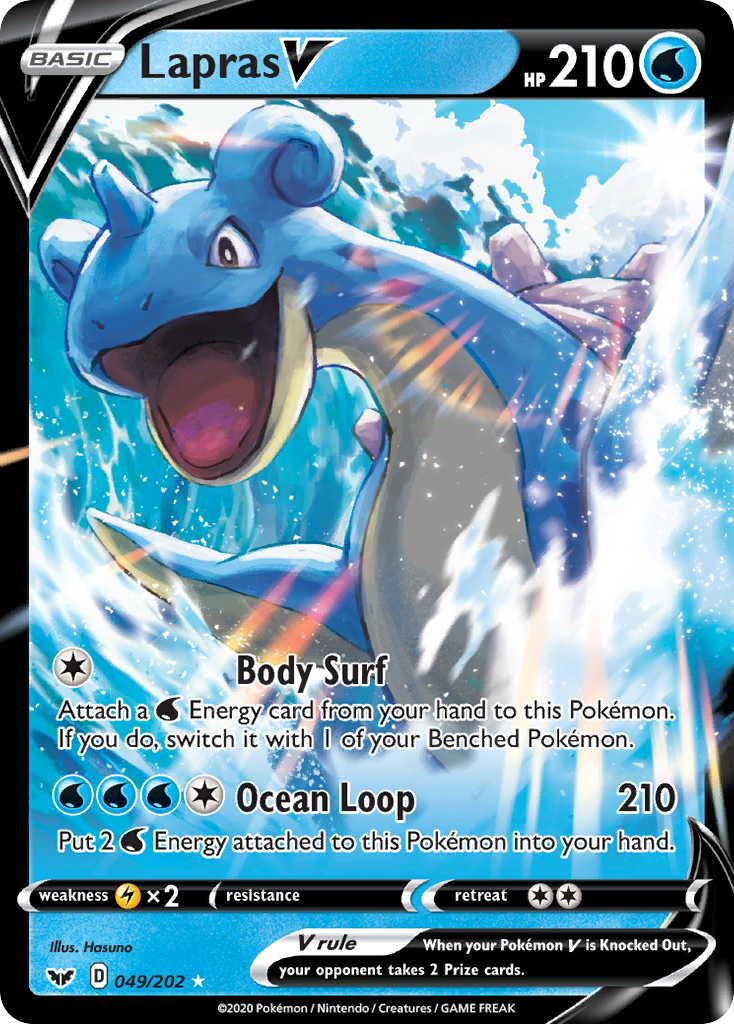 Lapras V — illustrated card