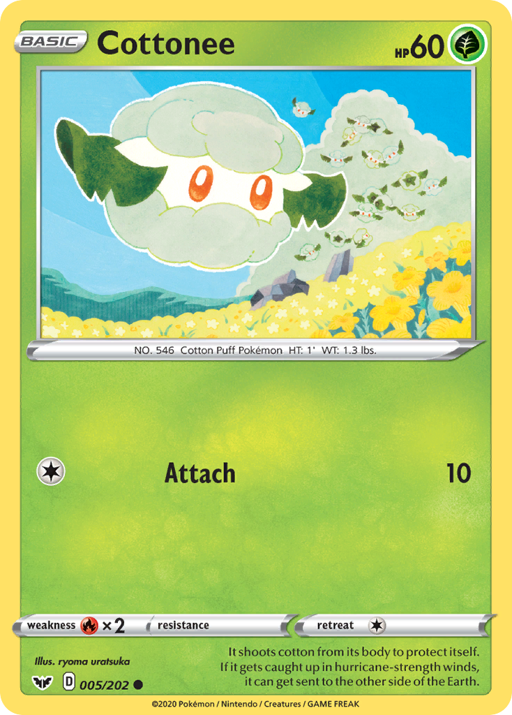 Cottonee — illustrated card