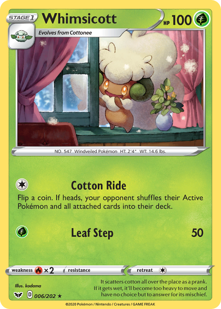Whimsicott — illustrated card