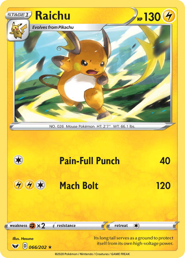 Raichu — illustrated card