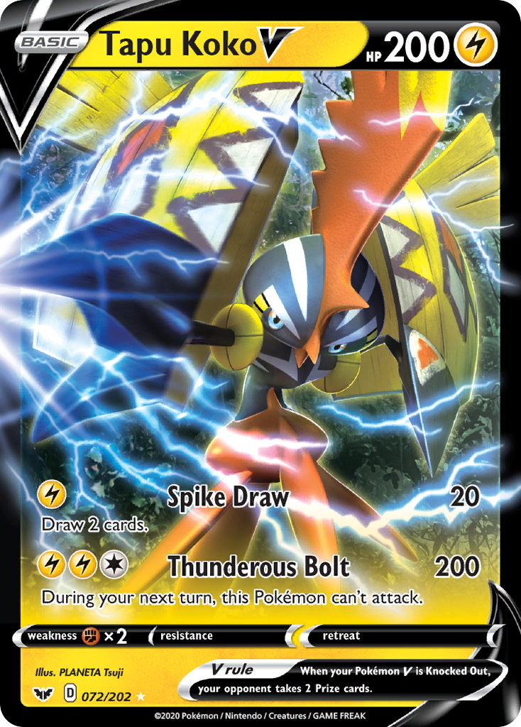 Tapu Koko V — illustrated card