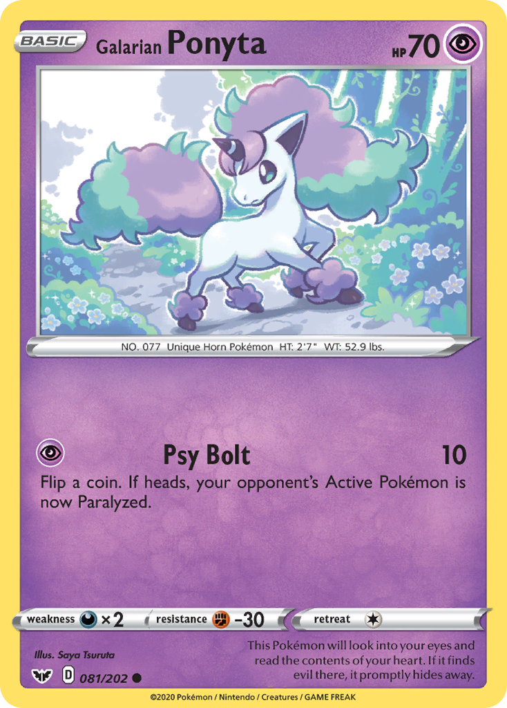 Galarian Ponyta — illustrated card