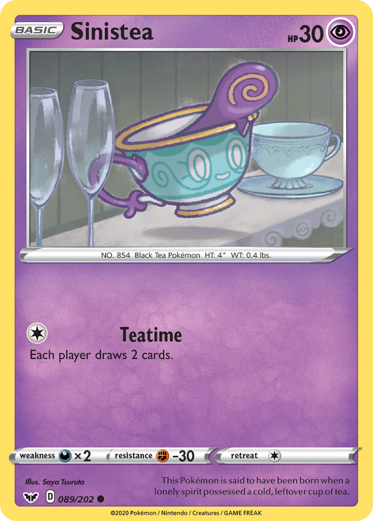 Sinistea — illustrated card