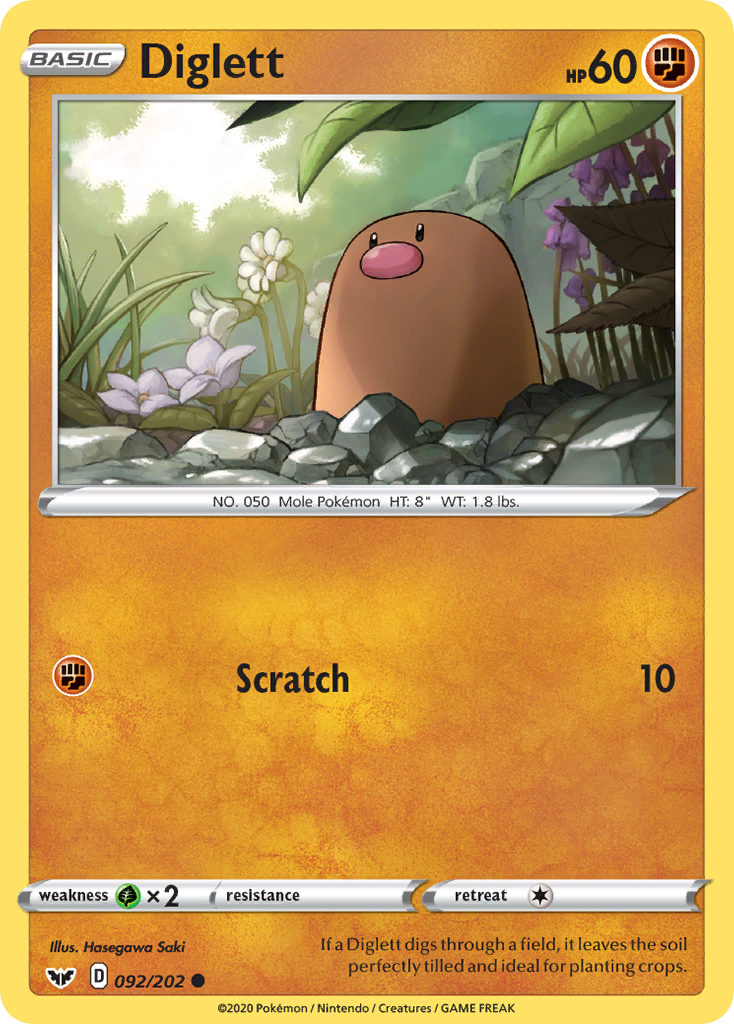 Diglett — illustrated card