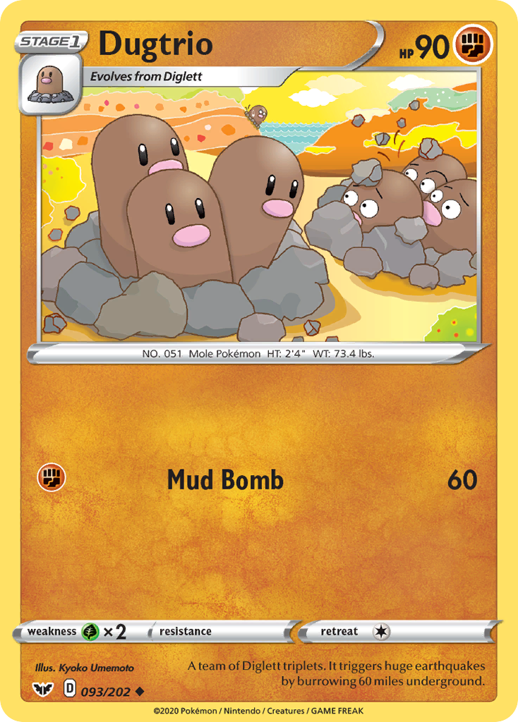 Dugtrio — illustrated card