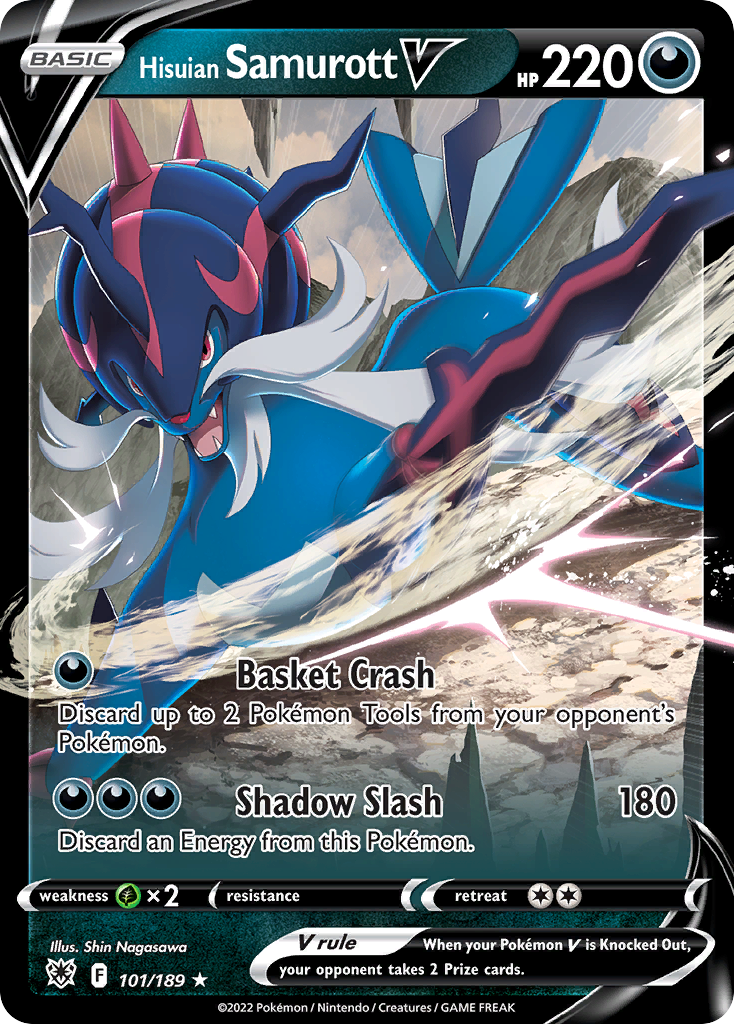 Hisuian Samurott V — illustrated card