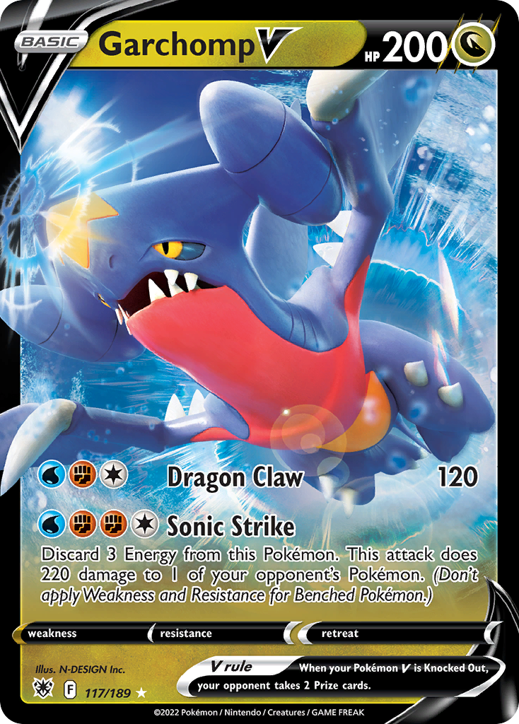 Garchomp V — illustrated card