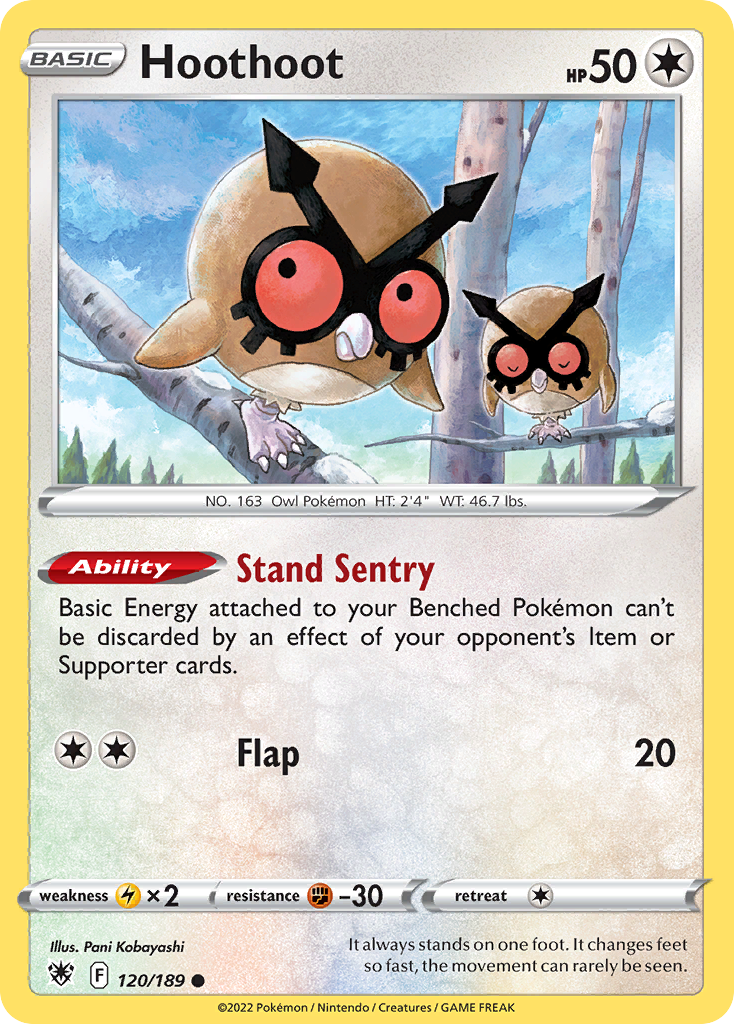 Hoothoot — illustrated card