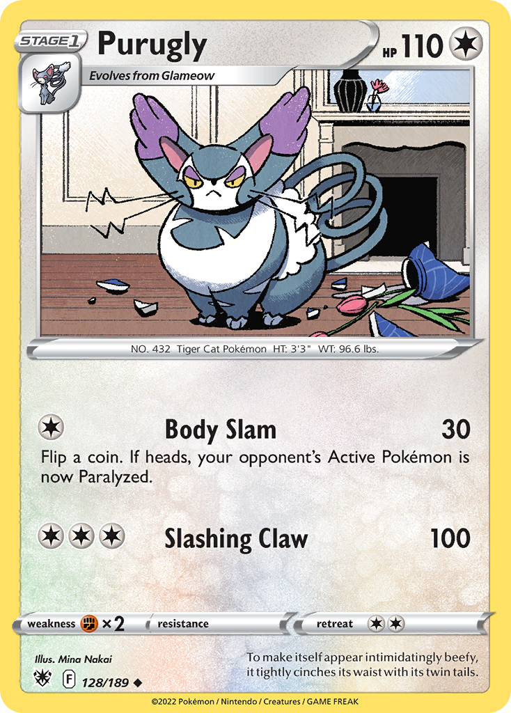Purugly — illustrated card