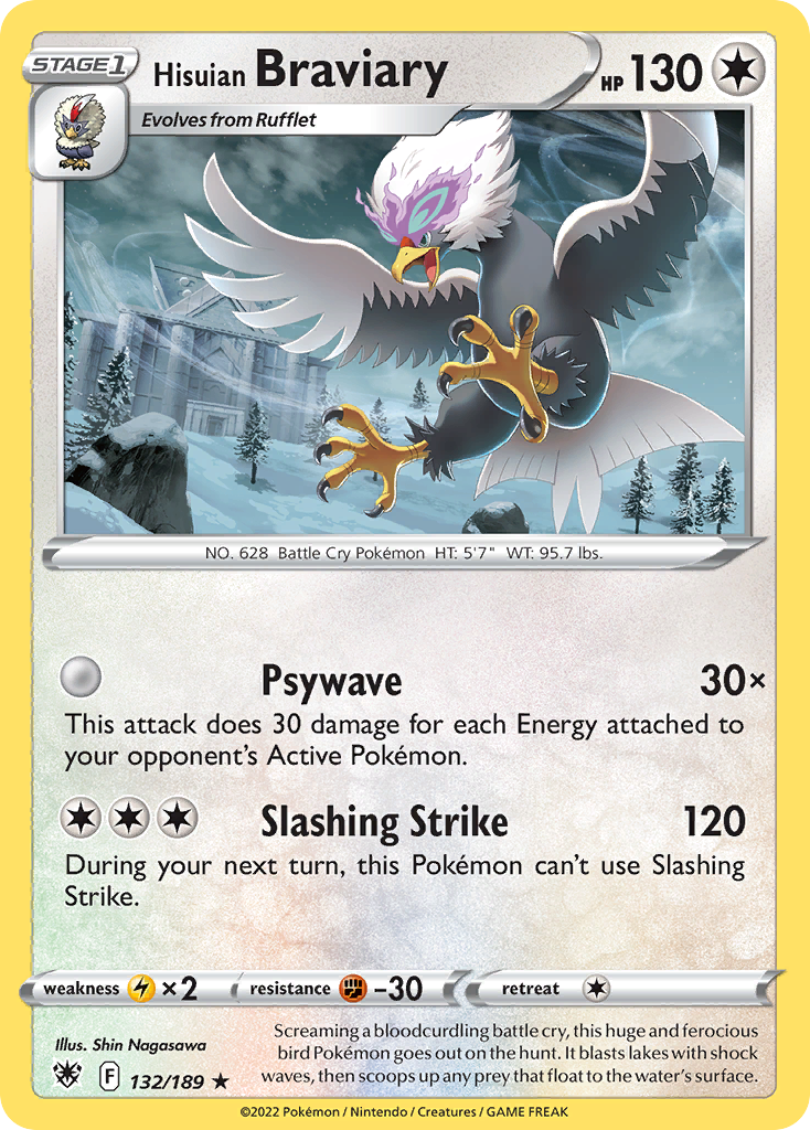 Hisuian Braviary — illustrated card