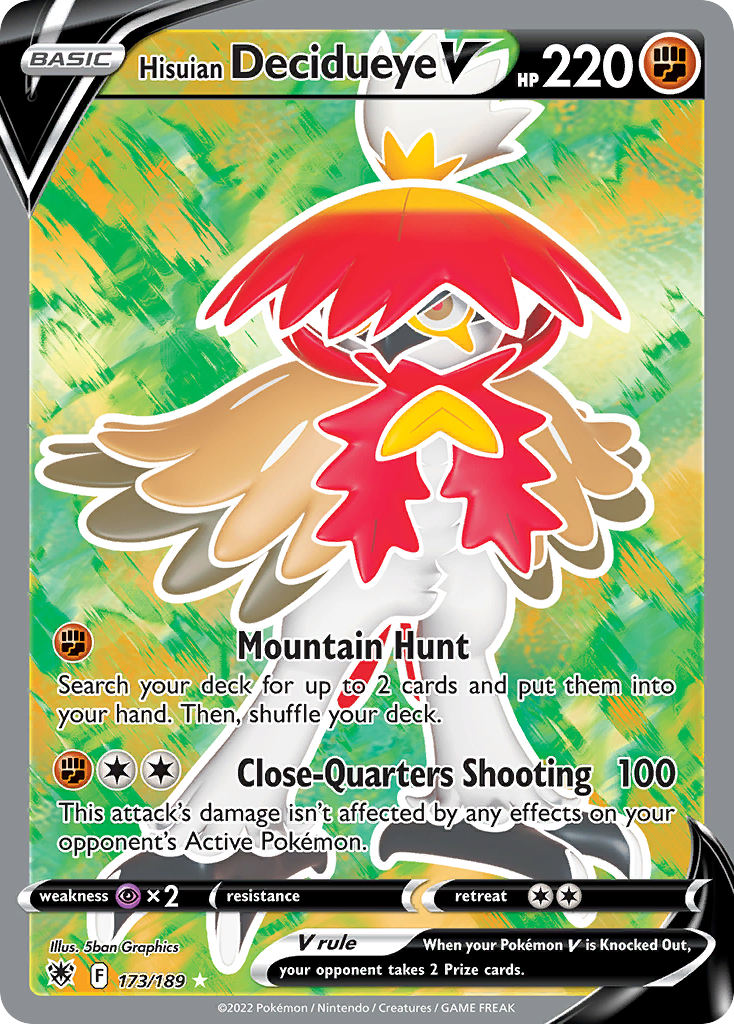 Hisuian Decidueye V — illustrated card
