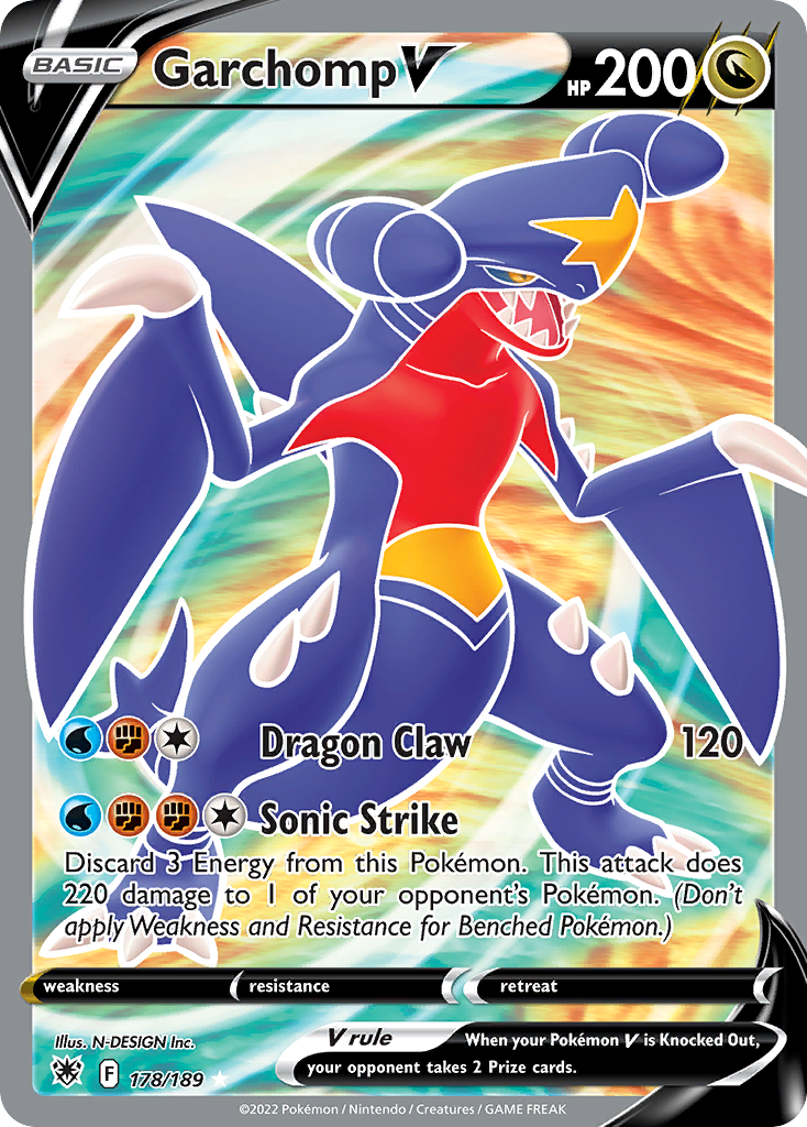 Garchomp V — illustrated card
