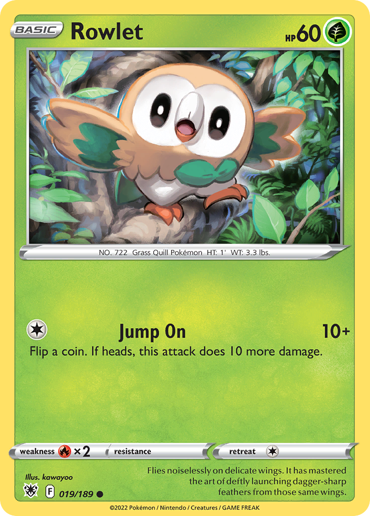 Rowlet — illustrated card