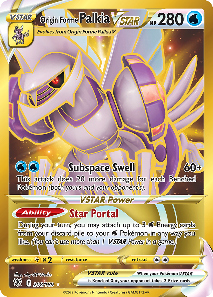 Origin Forme Palkia VSTAR — illustrated card