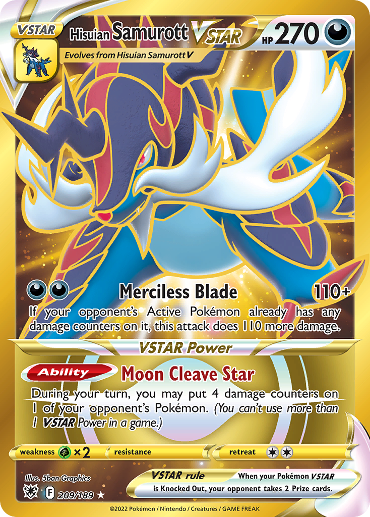 Hisuian Samurott VSTAR — illustrated card