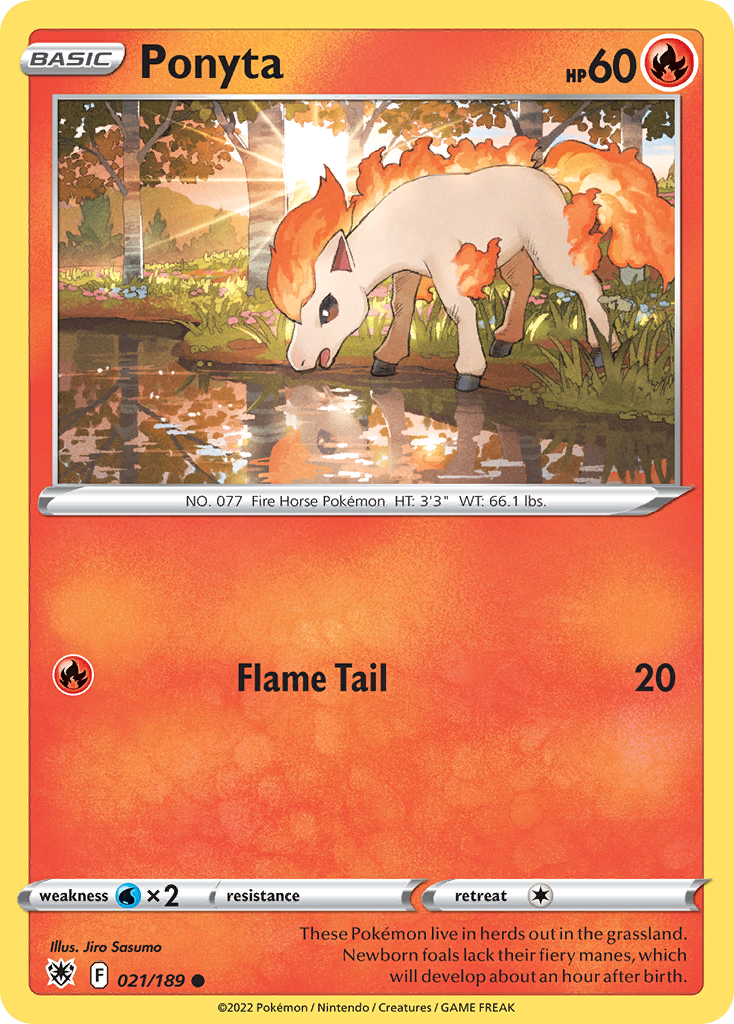 Ponyta — illustrated card