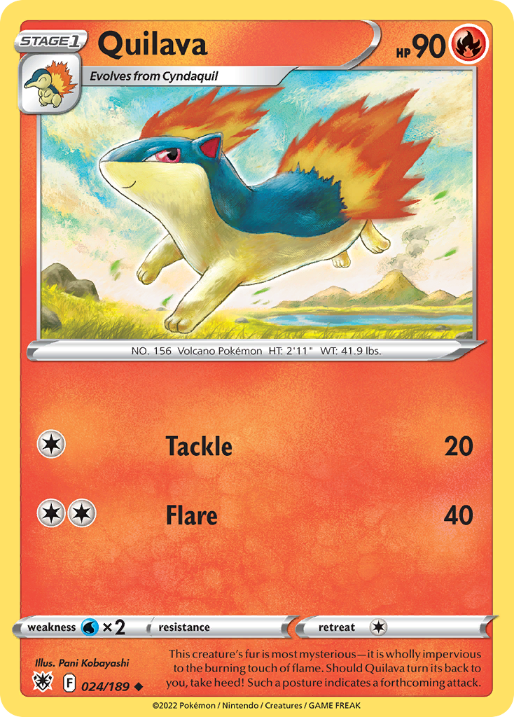 Quilava — illustrated card