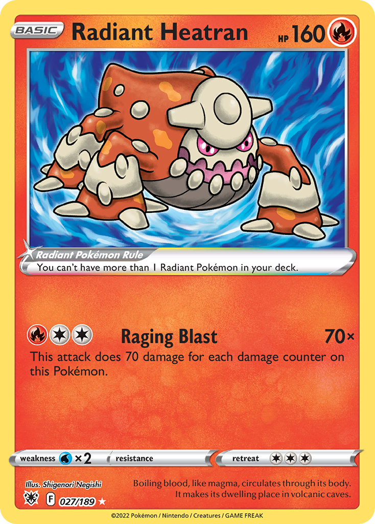 Radiant Heatran — illustrated card