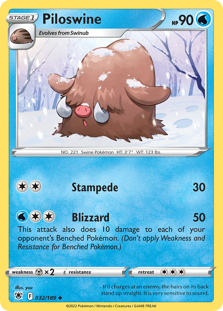 Piloswine — illustrated card