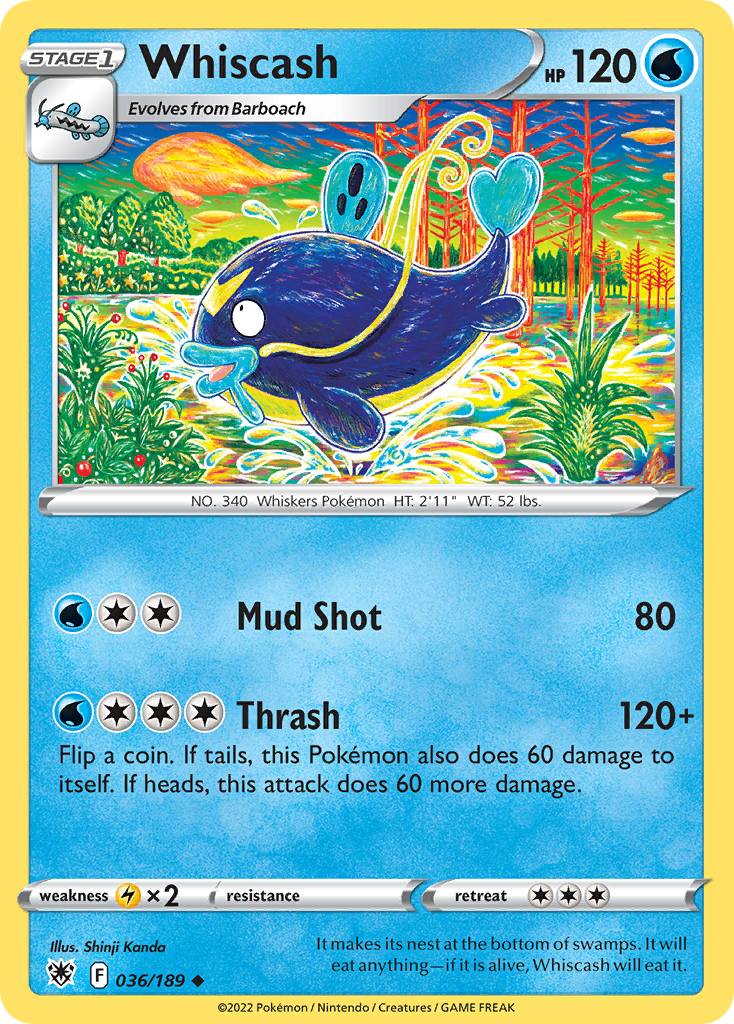 Whiscash — illustrated card