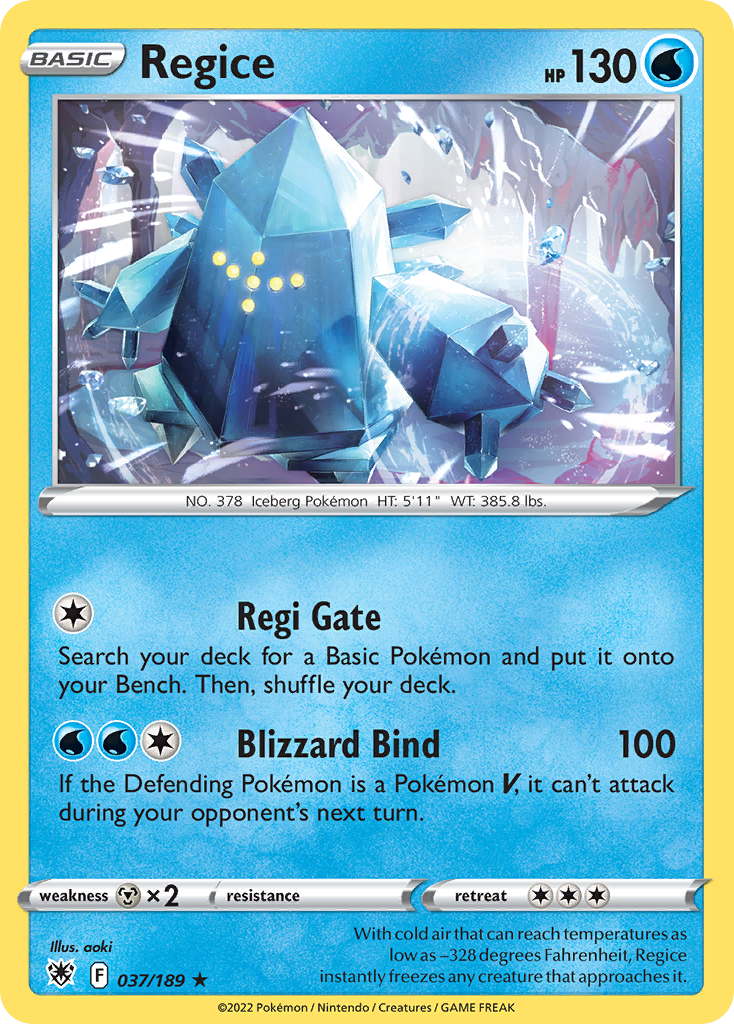 Regice — illustrated card