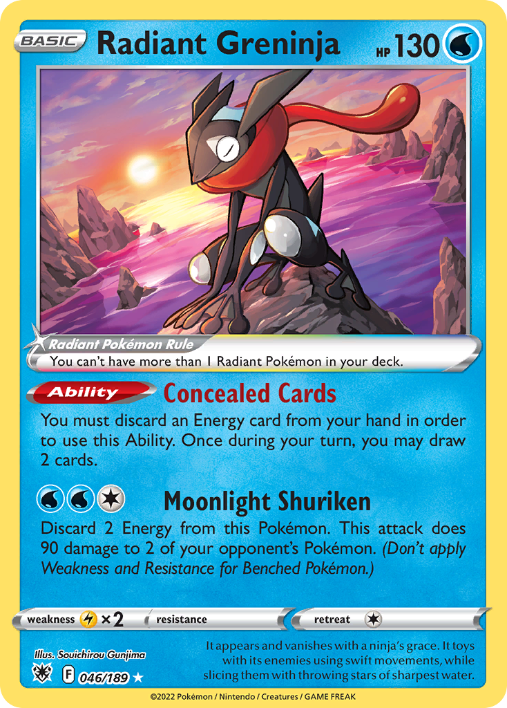 Radiant Greninja — illustrated card