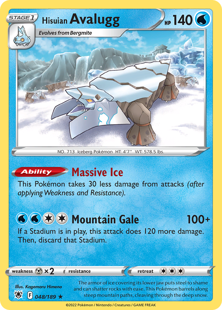 Hisuian Avalugg — illustrated card