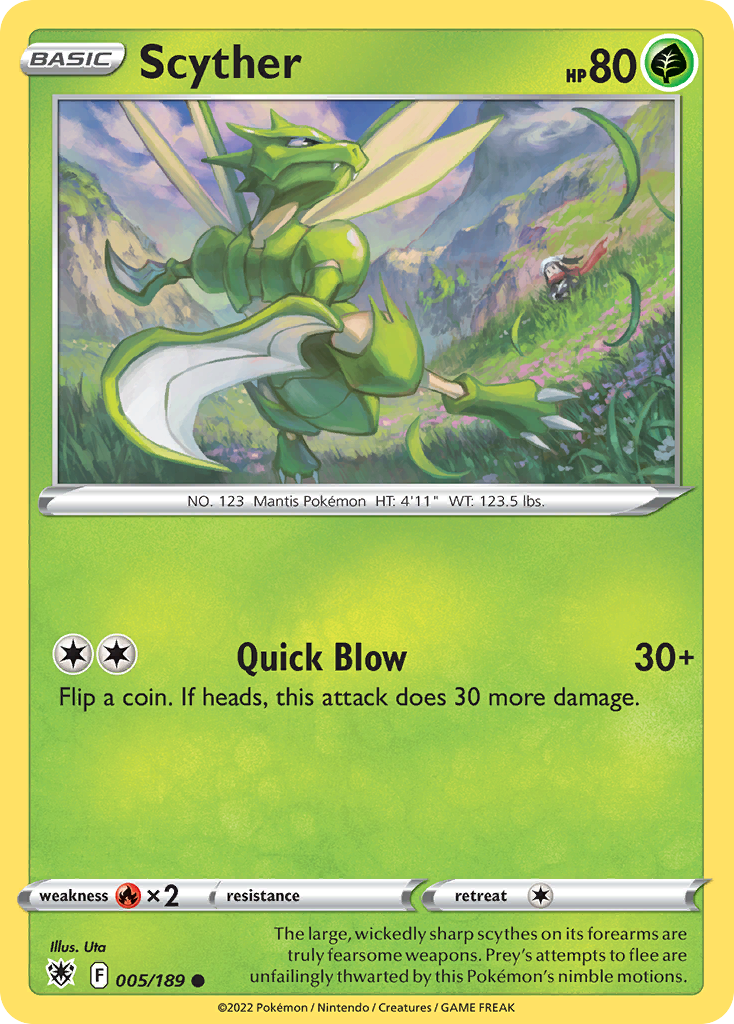 Scyther — illustrated card
