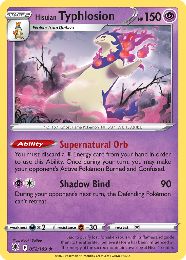 Hisuian Typhlosion — illustrated card