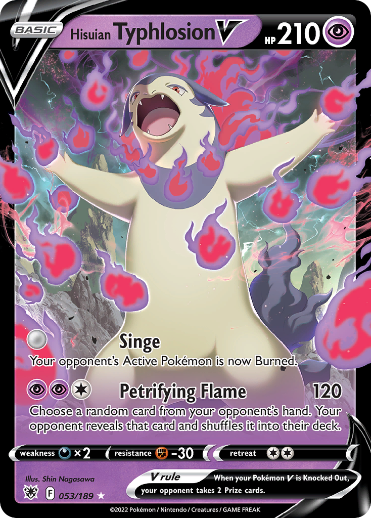 Hisuian Typhlosion V — illustrated card