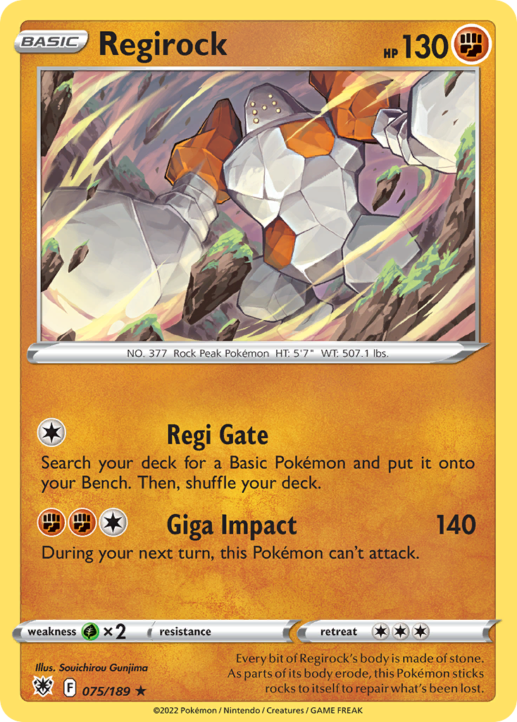 Regirock — illustrated card