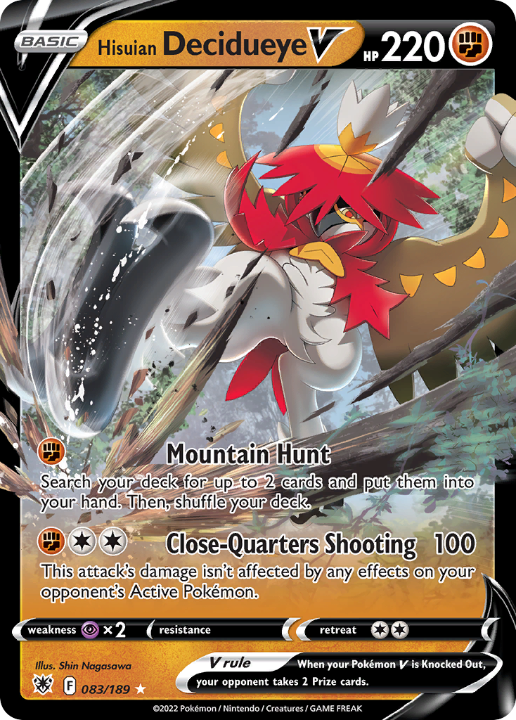 Hisuian Decidueye V — illustrated card