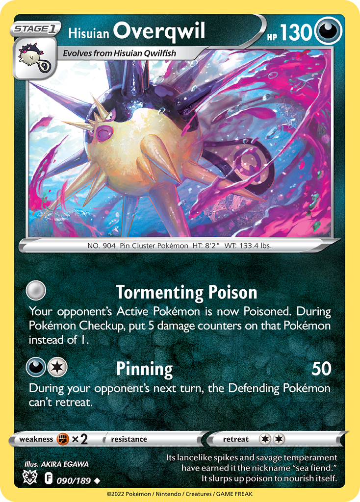 Hisuian Overqwil — illustrated card