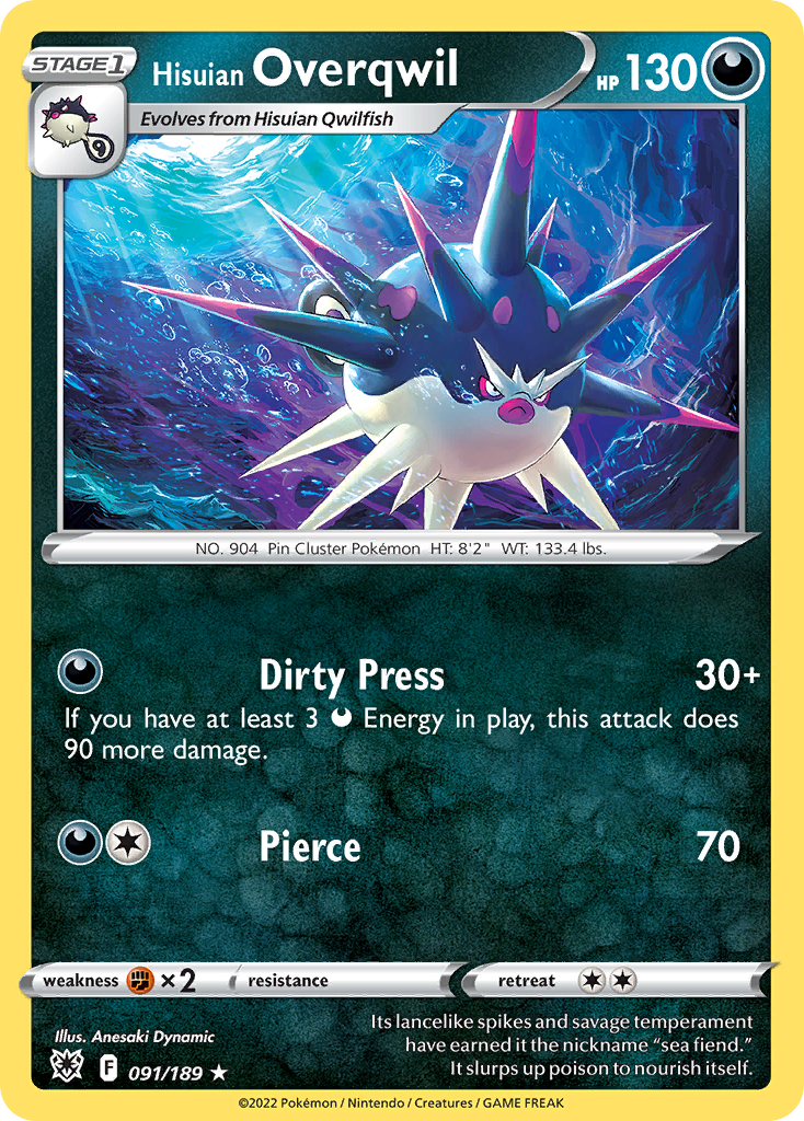 Hisuian Overqwil — illustrated card
