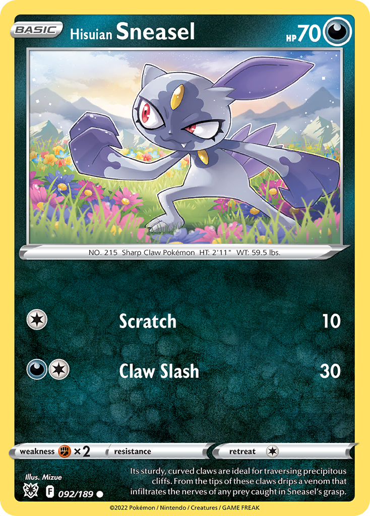 Hisuian Sneasel — illustrated card