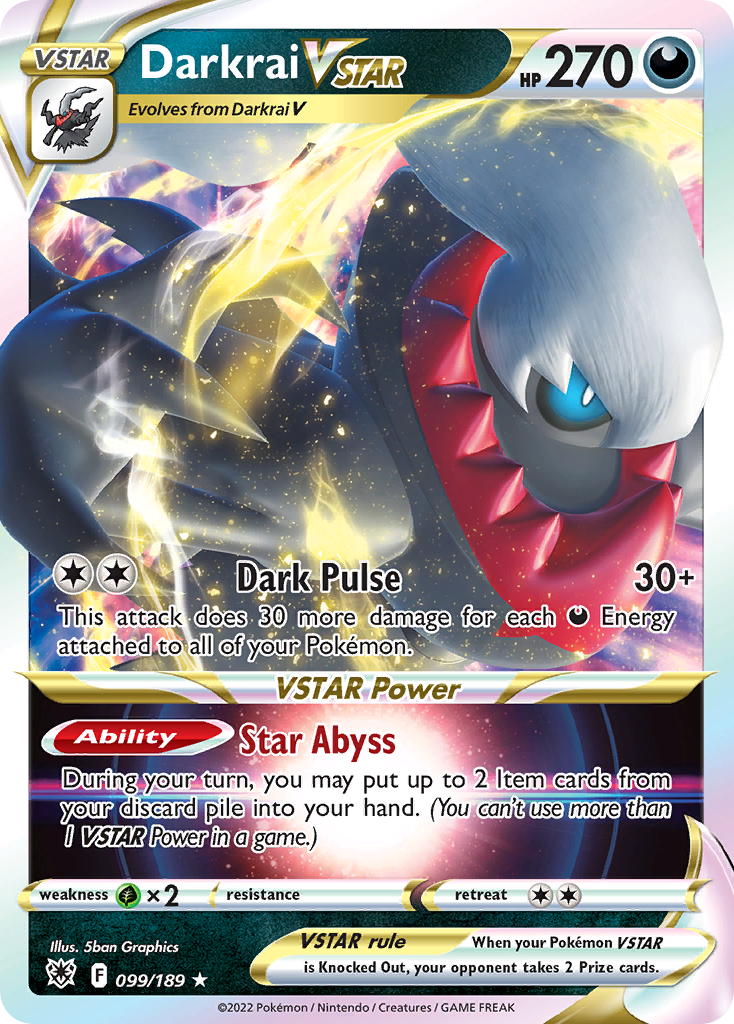 Darkrai VSTAR — illustrated card