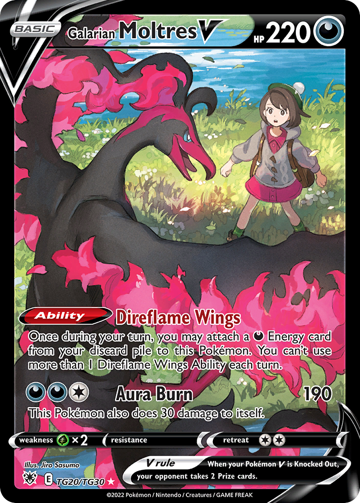 Galarian Moltres V — illustrated card
