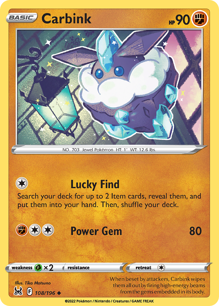 Carbink — illustrated card