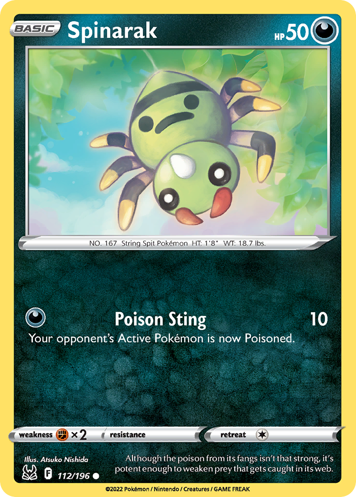 Spinarak — illustrated card