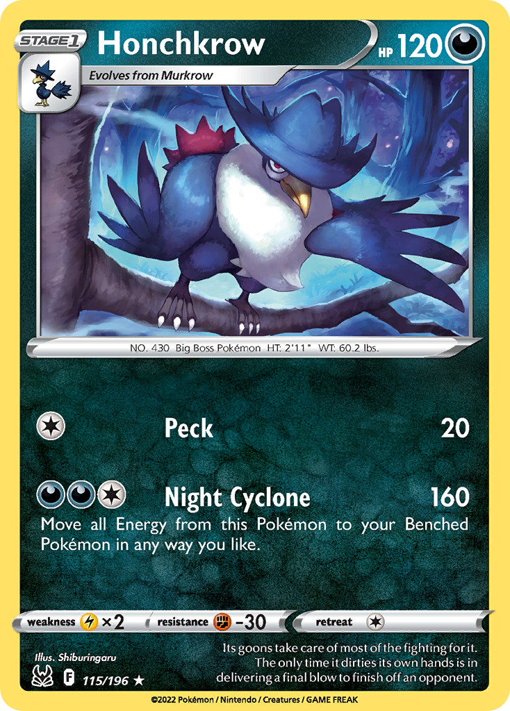 Honchkrow — illustrated card