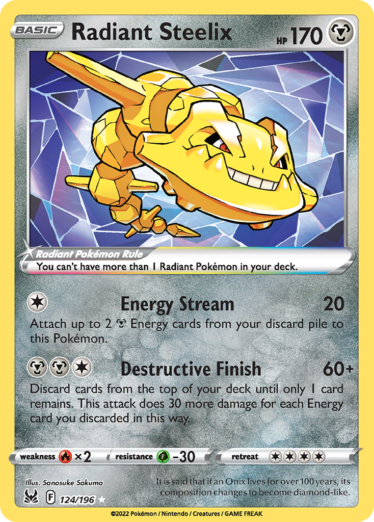 Radiant Steelix — illustrated card