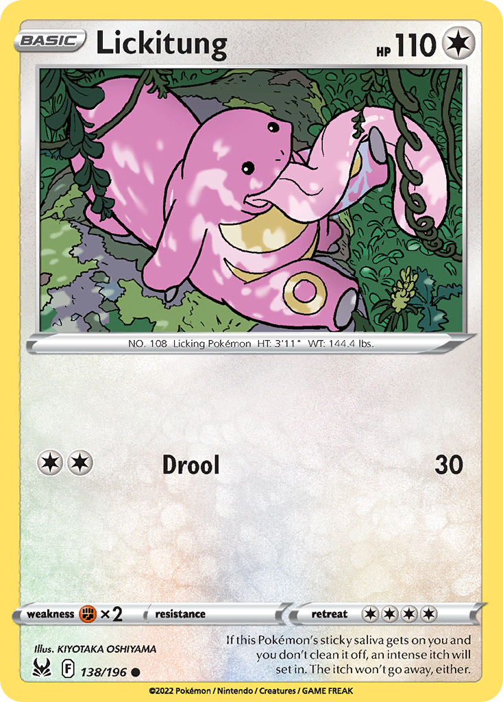 Lickitung — illustrated card