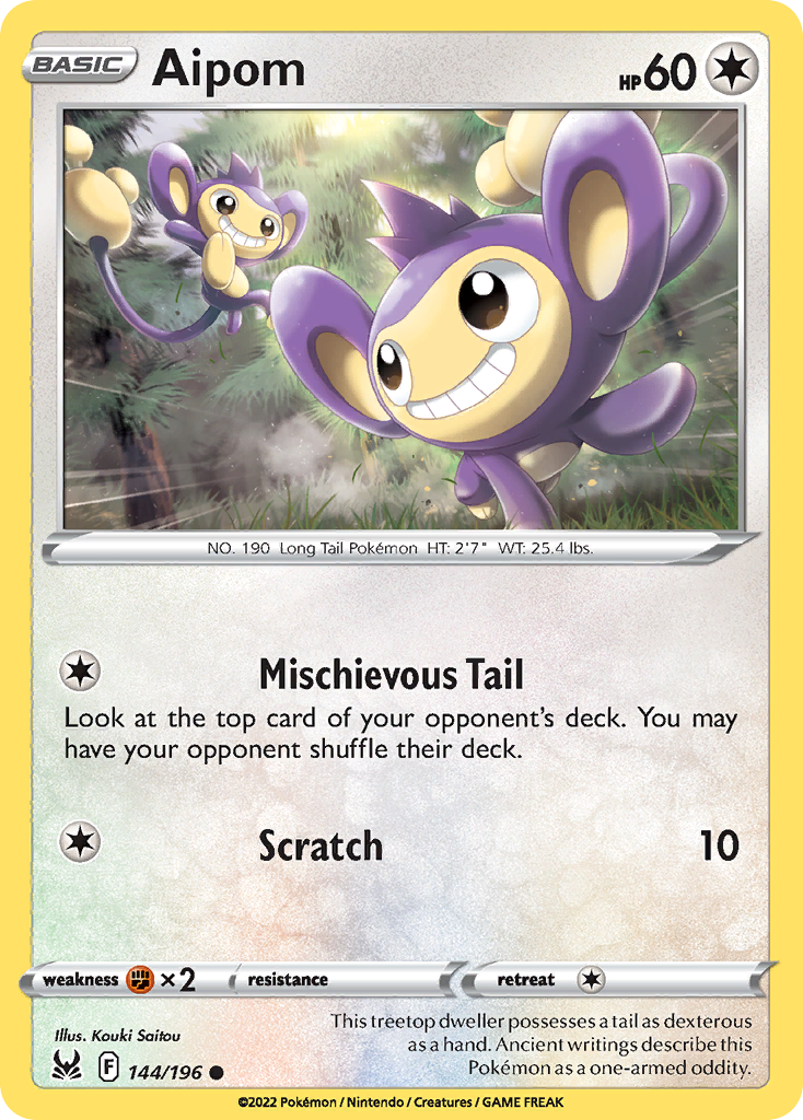 Aipom — illustrated card