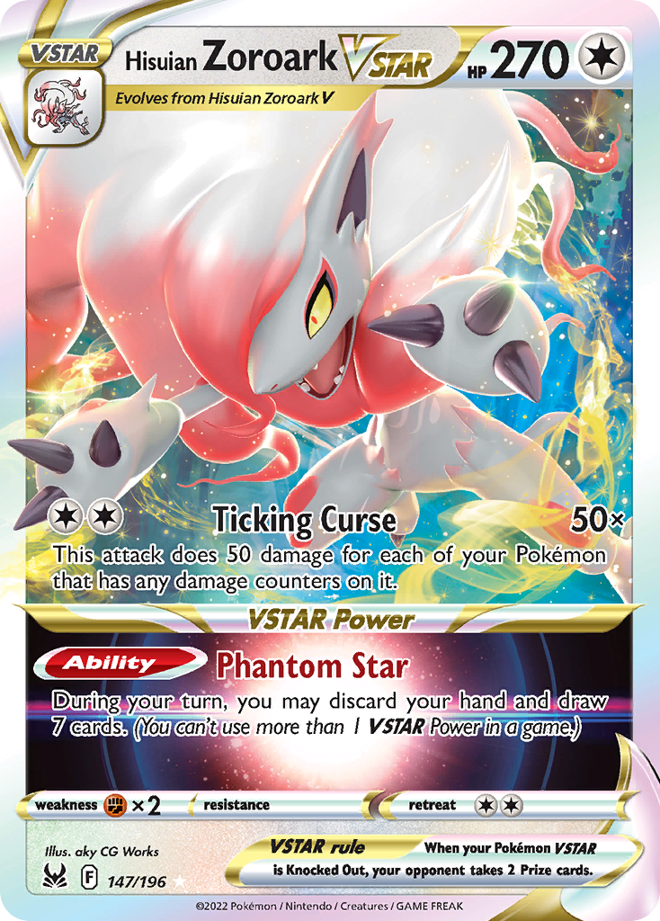 Hisuian Zoroark VSTAR — illustrated card